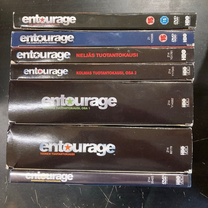 Entourage - Kaudet 1-6 19DVD (VG+-M-/M-) -tv-sarja-